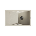 Zlew granitowy 1 komorowy MOLOKIN z ociekaczem 50x80cm z syfonem